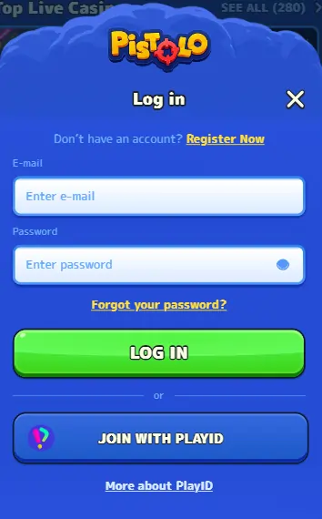 Registrazione Pistolo Casino